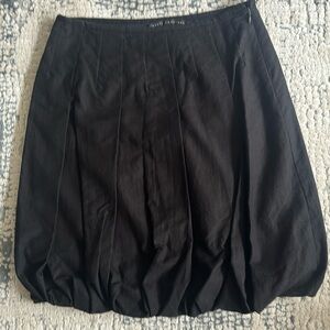 Robert Rodriguez, black cotton pleated bubble skirt. Size 2.